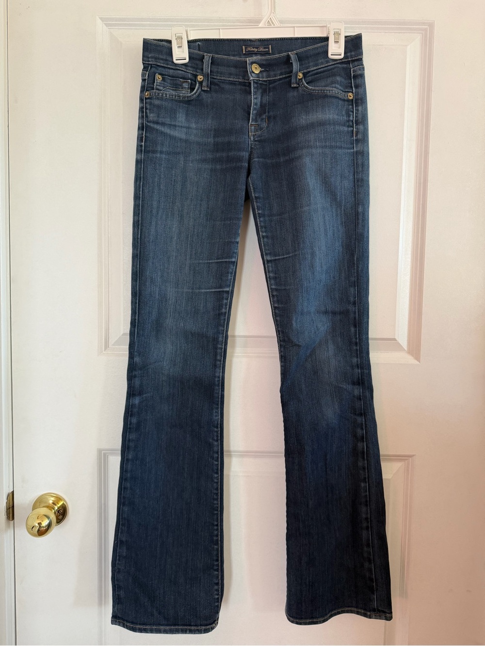 Fidelity Denim Low Rise Bootcut Jeans in Dark Wash - Size 27 x 34